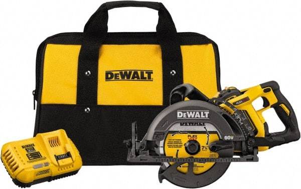 DeWALT - 60 Volt, 7-1/4" Blade, Cordless Circular Saw - 5,800 RPM, 1 Lithium-Ion Battery Included - A1 Tooling