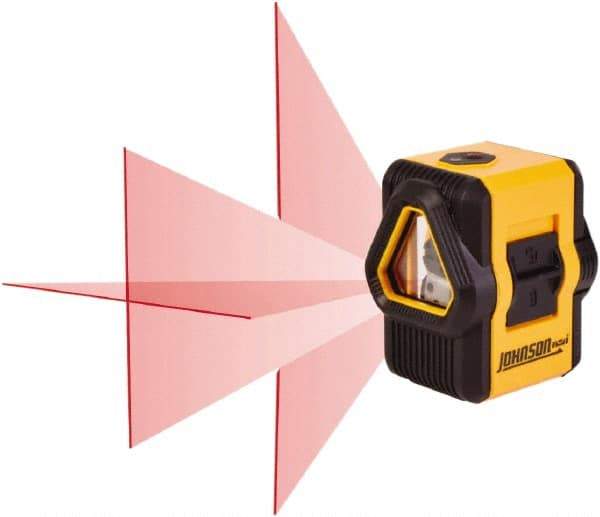 Johnson Level & Tool - 3 Beam 50' Max Range Self Leveling Cross Line Laser - Red Beam, 5/32 at 30' Accuracy - A1 Tooling