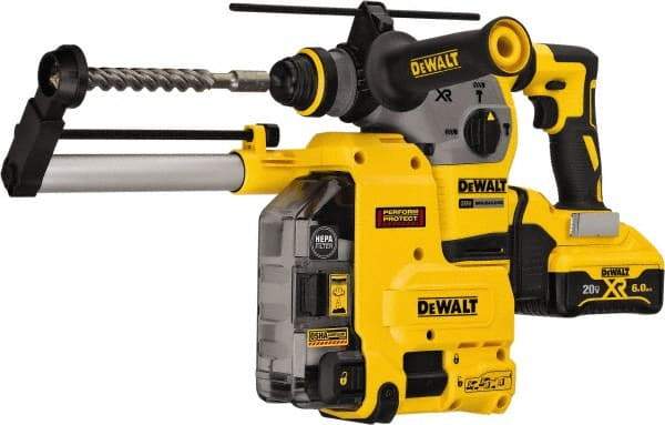 DeWALT - 20 Volt 1-1/8" SDS Plus Chuck Cordless Rotary Hammer - 0 to 4,480 BPM, 0 to 1,000 RPM, Reversible - A1 Tooling