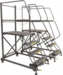 Ballymore - 86" 5 Step Single Entry Work Platform - Rolling Work Platform, 800 Lb Capacity, 50" Platform Height, 38" Base Width x 101" Base Depth, Grip Strut - A1 Tooling