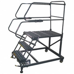 Ballymore - 66" 3 Step Single Entry Work Platform - Rolling Work Platform, 800 Lb Capacity, 30" Platform Height, 33" Base Width x 77" Base Depth, Grip Strut - A1 Tooling