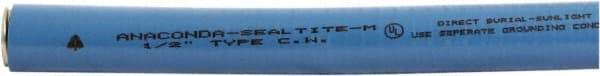 Anaconda Sealtite - 1-1/2" Trade Size, 50' Long, Flexible Liquidtight Conduit - Galvanized Steel & PVC, 38.1mm ID, Blue - A1 Tooling