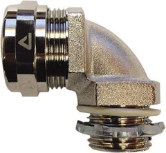 Anaconda Sealtite - 1-1/2" Trade, 316 Stainless Steel Threaded 90° Liquidtight Conduit Connector - Partially Insulated - A1 Tooling