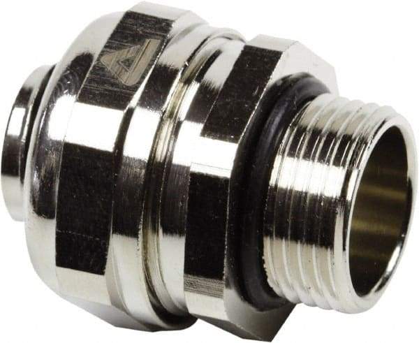 Anaconda Sealtite - 2" Trade, Nickel Plated Brass Threaded Straight Liquidtight Conduit Connector - Partially Insulated - A1 Tooling