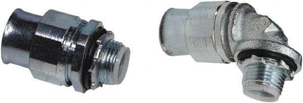 Anaconda Sealtite - 1" Trade, Zinc Plated Steel Threaded Straight Liquidtight Conduit Connector - Insulated - A1 Tooling