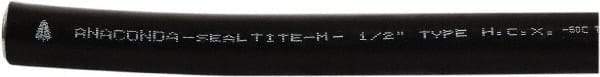 Anaconda Sealtite - 1-1/4" Trade Size, 50' Long, Flexible Liquidtight Conduit - Galvanized Steel & Rubber, 31.75mm ID, Black - A1 Tooling