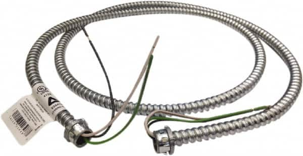 Anaconda Sealtite - 3/8" Trade Size, 6' Long, Flexible Fixture Whip Conduit - Galvanized Steel, 9.525mm ID - A1 Tooling