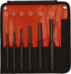 Mayhew - 6 Piece, 3 to 10mm, Pin Punch Set - Hex Shank, Steel, Comes in Kit Bag - A1 Tooling