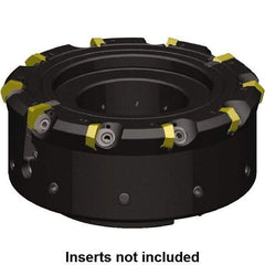 Kennametal - 10 Inserts, 125mm Cutter Diam, 1.09mm Max Depth of Cut, Indexable High-Feed Face Mill - 40mm Arbor Hole Diam, 62.97mm High, KCFM Toolholder, HDHN07008SR, SDHN1204ZZSN4W Inserts, Series KCFM - A1 Tooling