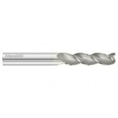 1/2 Dia. x 4 Overall Length 3-Flute .030 C/R Solid Carbide SE End Mill-Round Shank-Center Cut-FC5 - A1 Tooling