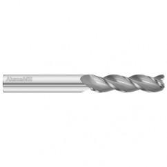 5/8 Dia. x 6 Overall Length 3-Flute .090 C/R Solid Carbide SE End Mill-Round Shank-Center Cut-Uncoated - A1 Tooling