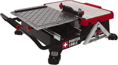 Porter-Cable - 7" Blade Diam, Tile Saw - 2,800 RPM, 16" Table Depth x 26" Table Width, 20 Volts, 5/8" Arbor - A1 Tooling