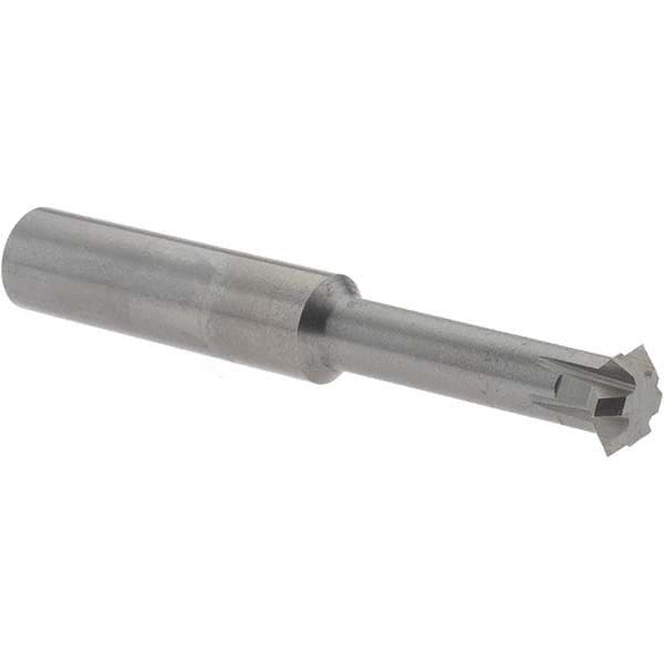 Accupro - 3/8° 3/8" Cut Diam, 1/8" Cut Width, 3/8" Shank, Solid Carbide Double-Angle Cutter - A1 Tooling