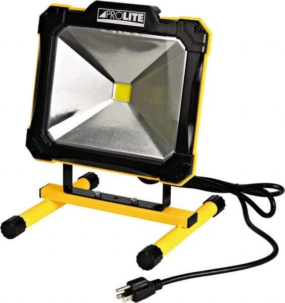 Value Collection - 120 Volt, 50 Watt, Electric, LED Portable Floor Work Light - 6' Cord, 1 Head, 5,000 Lumens, Aluminum - A1 Tooling