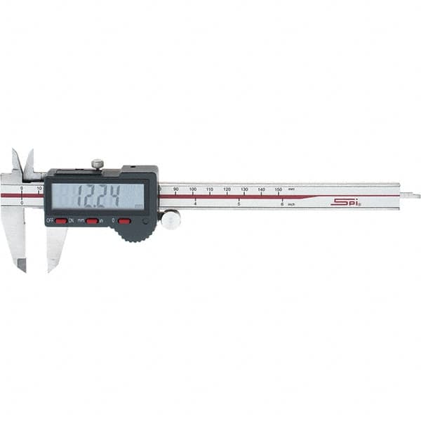 SPI - 0 to 150mm Range, 0.01mm Resolution, Electronic Caliper - Stainless Steel with 40mm Stainless Steel Jaws, 0.02mm Accuracy - A1 Tooling