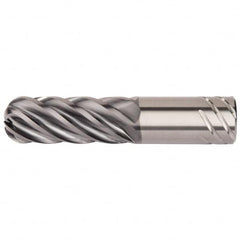 Kennametal - 1", 6 Flute, Single End, Solid Carbide, 1/4" Corner Radius End Mill - 7" OAL, 38° Helix, Right Hand Flute, 4" LOC, Right Hand Cut - A1 Tooling