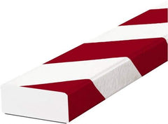 PRO-SAFE - 39" Long, Polyurethane Foam Type D Surface Guard - Red/White, 1" High x 2" Wide Side - A1 Tooling