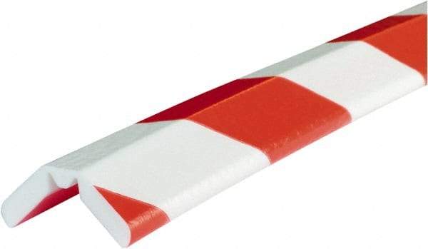 PRO-SAFE - 39" Long, Polyurethane Foam Type W Bumper Guard - Red/White, 1" High x 2" Wide Side - A1 Tooling