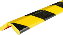 PRO-SAFE - 39" Long, Polyurethane Foam Type W Bumper Guard - Black/Yellow, 1" High x 2" Wide Side - A1 Tooling