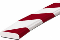 PRO-SAFE - 39" Long, Polyurethane Foam Type F Surface Guard - Red/White, 1" High x 2" Wide Side - A1 Tooling