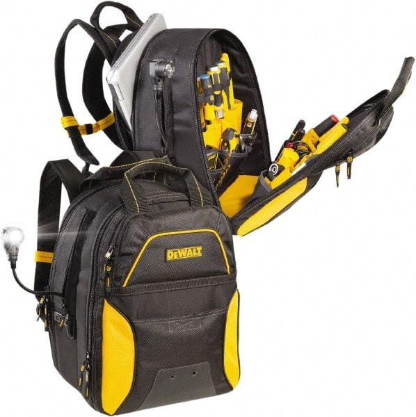 CLC - 33 Pocket Black & Yellow Ballistic Polyester Backpack Tool Bag - 13" Wide x 10-1/4" Deep x 17" High - A1 Tooling