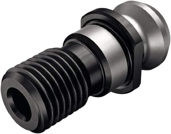 Seco - ANSI B5-50, CAT50, DIN50 Taper, M24x3 Thread, 45° Angle Radius, Standard Retention Knob - 2.299" OAL, 1.142" Knob Diam, 1" from Knob to Flange, Through Coolant - Exact Industrial Supply