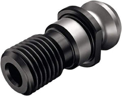 Seco - CAT40 Taper, 5/8-11 Thread, 45° Angle Radius, Standard Retention Knob - 1.681" OAL, 0.74" Knob Diam, 0.642" from Knob to Flange, Through Coolant - Exact Industrial Supply