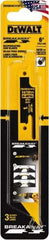 DeWALT - 6" Long x 1" Thick, Bi-Metal Reciprocating Saw Blade - Straight Profile, 14 to 18 TPI, Toothed Edge, Tang Shank - A1 Tooling