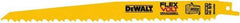 DeWALT - 9" Long x 1" Thick, Bi-Metal Reciprocating Saw Blade - Tapered Profile, 6 TPI, Toothed Edge, Tang Shank - A1 Tooling