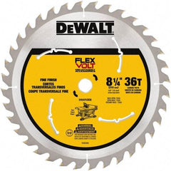 DeWALT - 8-1/4" Diam, 15.88mm Arbor Hole Diam, 36 Tooth Wet & Dry Cut Saw Blade - Steel, Smooth Action, Standard Round Arbor - A1 Tooling