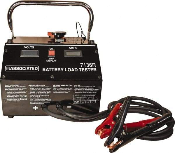 Associated Equipment - 6/8/12 Volt Digital Battery Tester - 0 to 2,000 CCA Range, 5' Cable - A1 Tooling