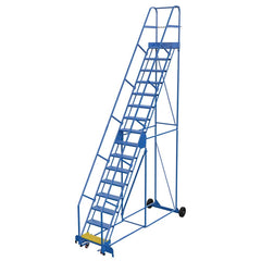 Steel Rolling Ladder: Type 1A, 16 Step Grip Strut Tread