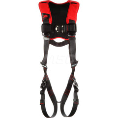 Fall Protection Harnesses: 420 Lb, Vest Style, Size X-Large, Polyester Quick-Connect Chest Strap