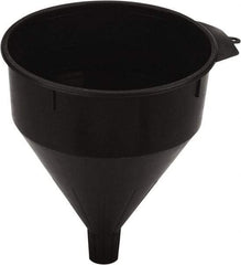 lumax - 204 oz Capacity Plastic Funnel - 8-1/2" Mouth OD, 1-1/4" Tip OD, 1-1/2" Straight Spout, Black - A1 Tooling