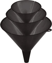 lumax - 48 oz Capacity Plastic Funnel Set - Straight Spout, Black - A1 Tooling