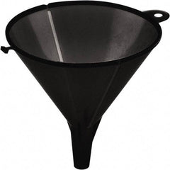 lumax - 8 oz Capacity Plastic Funnel - 4-1/2" Mouth OD, 1/2" Tip OD, 1-1/2" Straight Spout, Black - A1 Tooling