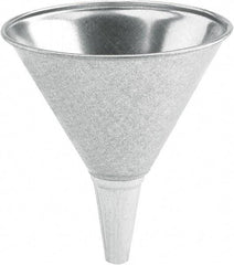 lumax - 64 oz Capacity Steel Funnel - 8-1/2" Mouth OD, 1/2" Tip OD, 3-1/4" Straight Spout, Silver - A1 Tooling