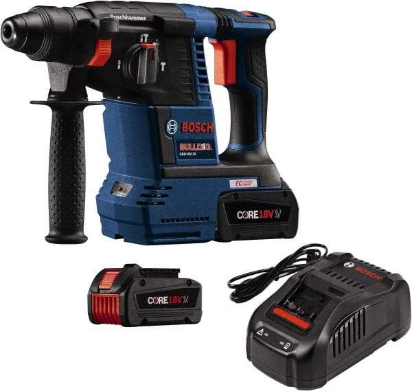 Bosch - 18 Volt SDS Plus Chuck Cordless Rotary Hammer - 0 to 4,300 BPM, 0 to 900 RPM, Reversible - A1 Tooling