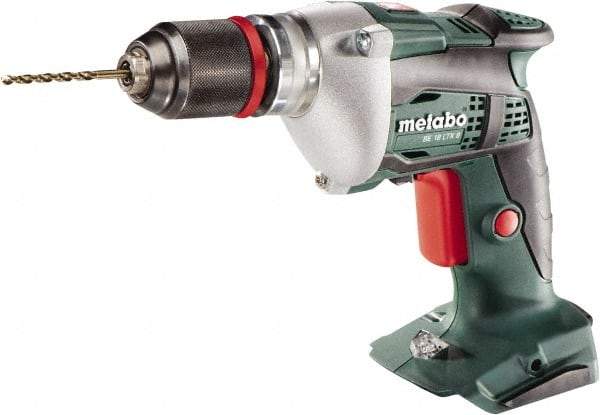 Metabo - 18 Volt 0.3529" Chuck Pistol Grip Handle Cordless Drill - 4000 RPM, Keyless Chuck, Reversible, Lithium-Ion Batteries Not Included - A1 Tooling