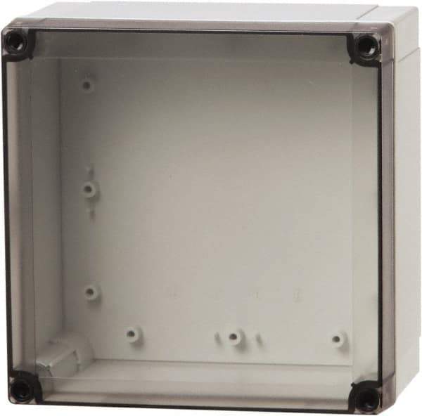 Fibox - Polycarbonate Standard Enclosure Screw Cover - NEMA 1, 4, 4X, 6, 12, 13, 3.94" Wide x 5.12" High x 5.12" Deep, Impact Resistant - A1 Tooling