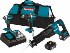 Makita - 18 Volt Cordless Tool Combination Kit - Includes Hammer Drill, Impact Driver & Circular Saw, Lithium-Ion Battery Included - A1 Tooling