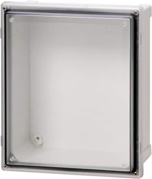 Fibox - Polycarbonate Standard Enclosure Hinge Cover - NEMA 4, 4X, 6, 6P, 12, 13, 12" Wide x 14" High x 7" Deep, Impact, Moisture & Corrosion Resistant, Dirt-tight & Dust-tight - A1 Tooling