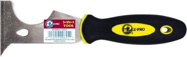 Premier Paint Roller - 2-1/2" Wide Chisel Edge Blade Steel 5-In-1 Tool - Stiff, Soft Grip Plastic Handle, 8.343" OAL - A1 Tooling