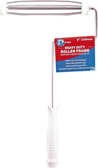 Premier Paint Roller - 9" Wide x 13" Long Heavy-Duty Birdcage Frame - Steel Frame, Plastic Handle - A1 Tooling