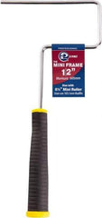 Premier Paint Roller - 6" Wide x 12" Long Mini Roller Frame - Steel Frame, Plastic Handle - A1 Tooling