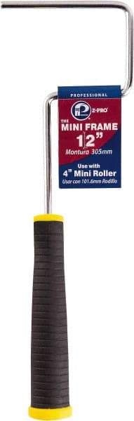 Premier Paint Roller - 4" Wide x 12" Long Mini Roller Frame - Steel Frame, Plastic Handle - A1 Tooling