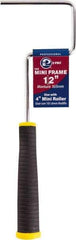 Premier Paint Roller - 4" Wide x 12" Long Mini Roller Frame - Steel Frame, Plastic Handle - A1 Tooling