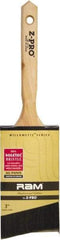 Premier Paint Roller - 3" Angled Polyester Angular Brush - 3-1/2" Bristle Length, 2" Wood Sash Handle - A1 Tooling