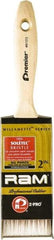 Premier Paint Roller - 2" Flat Polyester General Purpose Paint Brush - 2-1/4" Bristle Length, 5" Wood Beavertail Handle - A1 Tooling