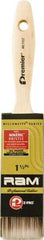 Premier Paint Roller - 1-1/2" Flat Polyester General Purpose Paint Brush - 2-1/4" Bristle Length, 5" Wood Beavertail Handle - A1 Tooling